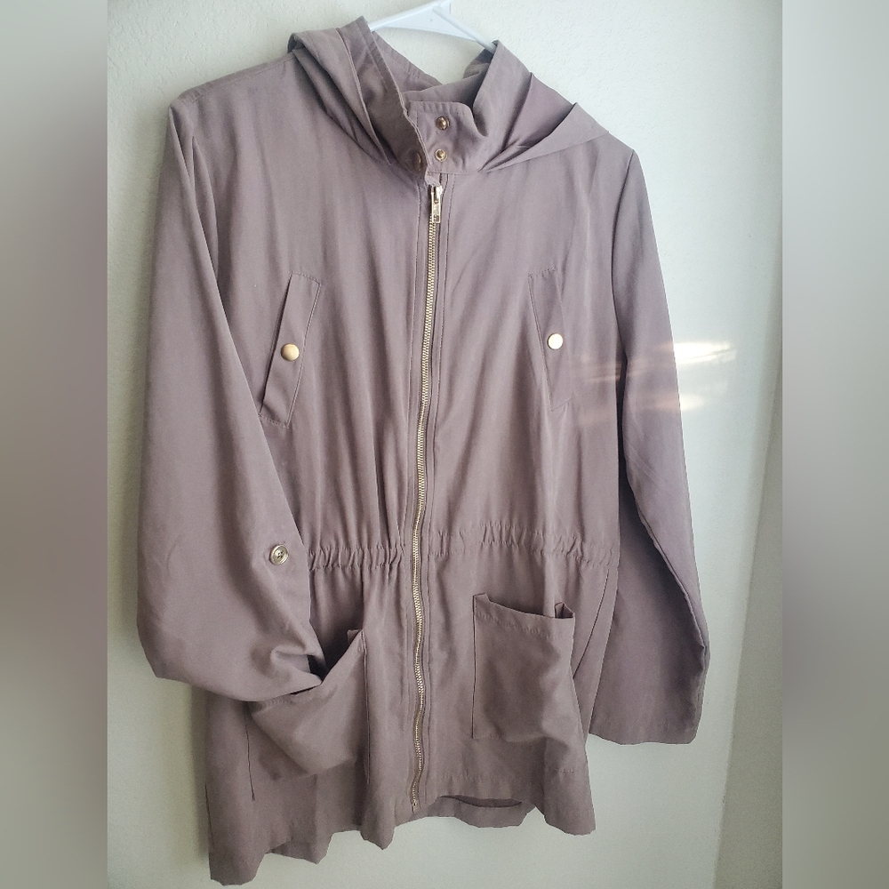 Sweet Wanderer Tan Light Weight Suede Like Jacket Size L